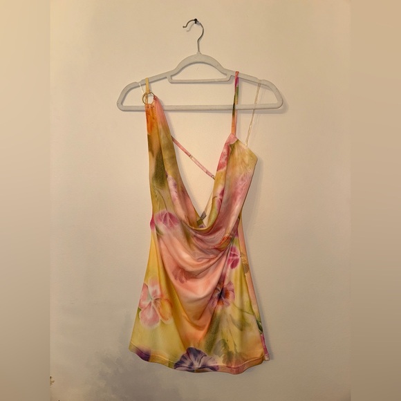 Peppermayo Exclusive - Bohemian Bliss Mesh Mini Dress - Sunburst Floral - Picture 4 of 6